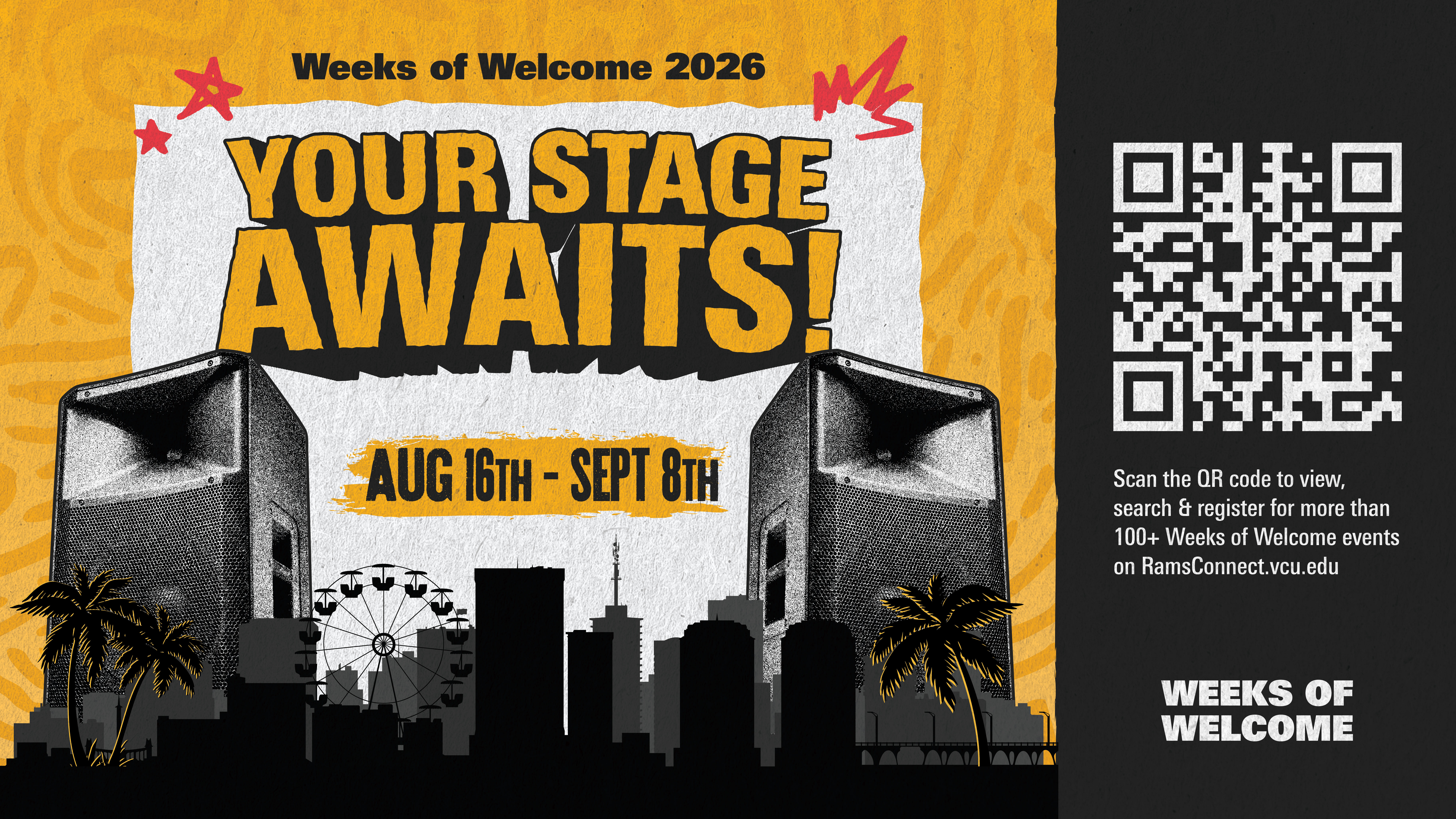 Weeks of Welcome 2026 August 16 - September 8